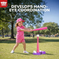 TOY Life T Ball Set for Kids 3-5-8 - Glove, Tee, Bat & 6 Balls - image 3