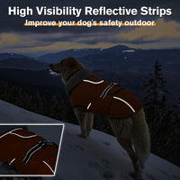 Dog Coats for Large Dogs Waterproof Dog Jacket with Adjustable Fit – Essentials for Dogs - S / Orange - image 3