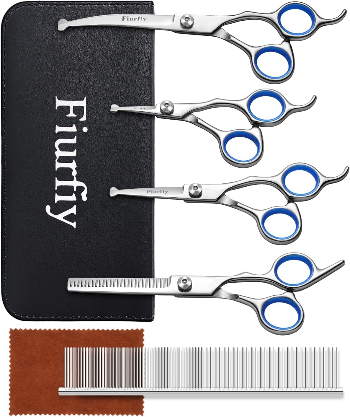 6-in-1 Dog Grooming Scissors - Blue 6 in 1