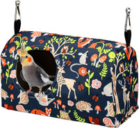 ShuRung Parrot Cockatiel Warm House Bird Nest Bed Winter Hanging - S
