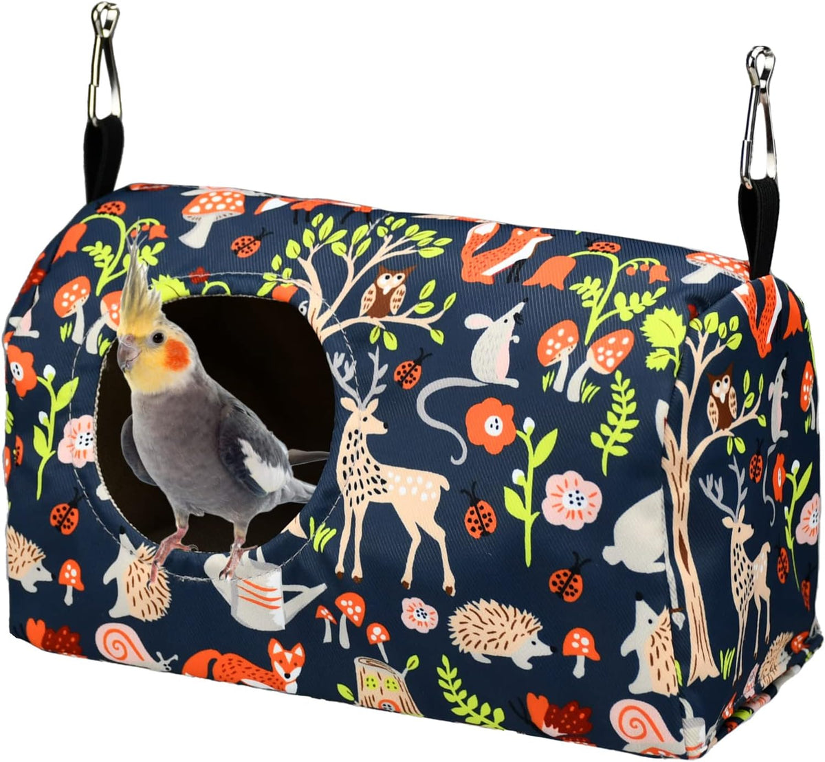 ShuRung Parrot Cockatiel Warm House Bird Nest Bed Winter Hanging - S