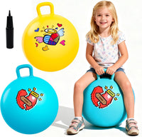 EVERICH TOY 18 inch hopper ball for kids with handle, purple pink clouds