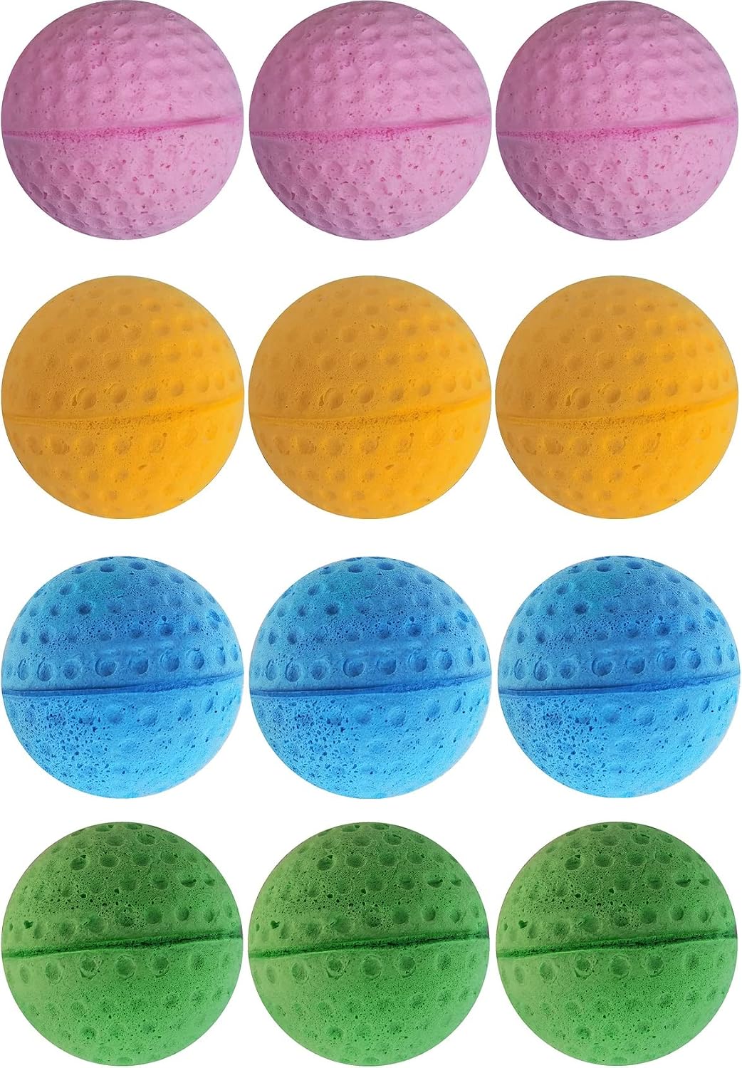 Cat Foam Ball Cat Sponge Ball Toy Soccer Toy – Essentials for Cats - 12 Pack Mixed