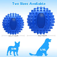 3" Squeaky Dog Balls for Aggressive Chewers - 4" (Medium/Large Dog) / Blue - image 4