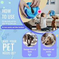 Pet Snuffle Ball, Puzzle Sniffing Interactive Dog Ball for Blind Dogs Training Stress Relief Dog Enrichment Toys Treat Machine Washable (20cm, Ocean Blue)