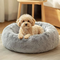 JOLLYVOGUE Small Dog Bed, Calming Dog Beds for Small Dogs & Indoor Cats - 20 Inches Donut Washable - 01 - Smoke Grey / 20.0"L x 20.0"W x 6.0"Th