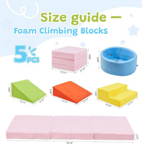 Elftopia foam climbing set with ball pit, stairs and ramps for toddlers in grey - view 16