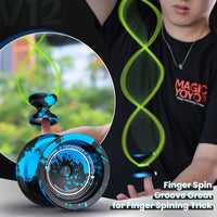 MAGICYOYO V12 Finger Spin Yoyo - Black Blue - image 2