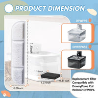 16 Packs Replacement Filters Compatible with Downy Paws Cat Water - 16PCS - image 2