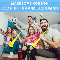 Stadium Horn Vuvuzelas Soccer Noisemakers Collapsible Blow Trumpet - Yellow - image 4
