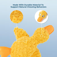 Best Pet Supplies Bunny Buddy Squeaky Plush Dog Toy, Beige - Ducky Doodle (Yellow) / Small - image 4