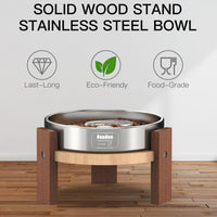 Feedoo Elevated Dog Bowl Stand - 7" Height 3-Cup Slow Feeder - image 3
