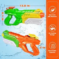 Quanquer 3 Pack Water Guns for Kids Adults - Green Orange Pink - image 2