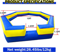 WARSUN 15 ft inflatable gaga ball pit with notched entry and built-in blower - view 28