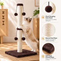 Dimaka 29in Cat Scratching Post - Dark Brown / 34 inches for Large Cats - image 3