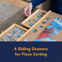 Bits and Pieces The Original Puzzle Board with Drawers - 30" x 22" - 1000 Piece / With Spinner - image 3