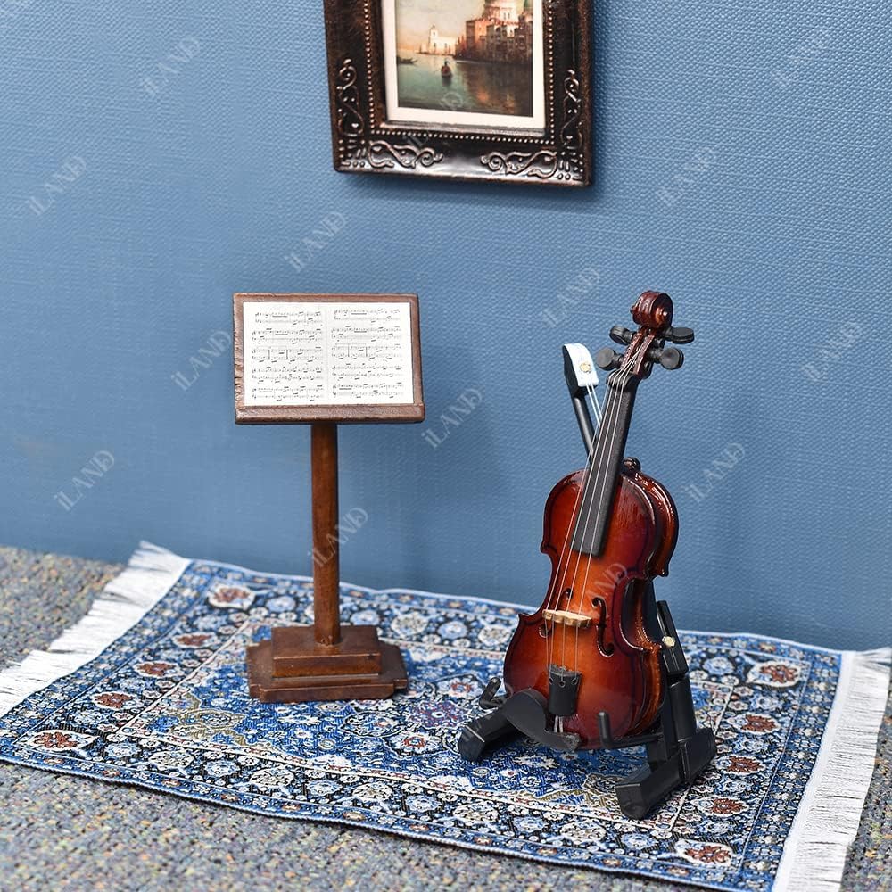 iLAND Miniature Dollhouse Accessories of Carpet for Dollhouse - 2pcs Brilliance - image 2