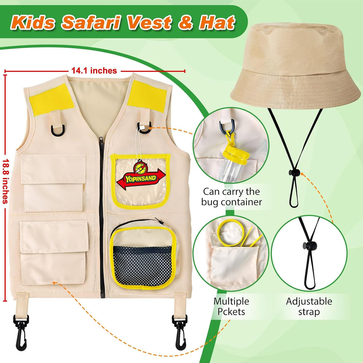 YOPINSAND Kids Explorer Kit & Bug Catcher Kit - Yellow - image 2