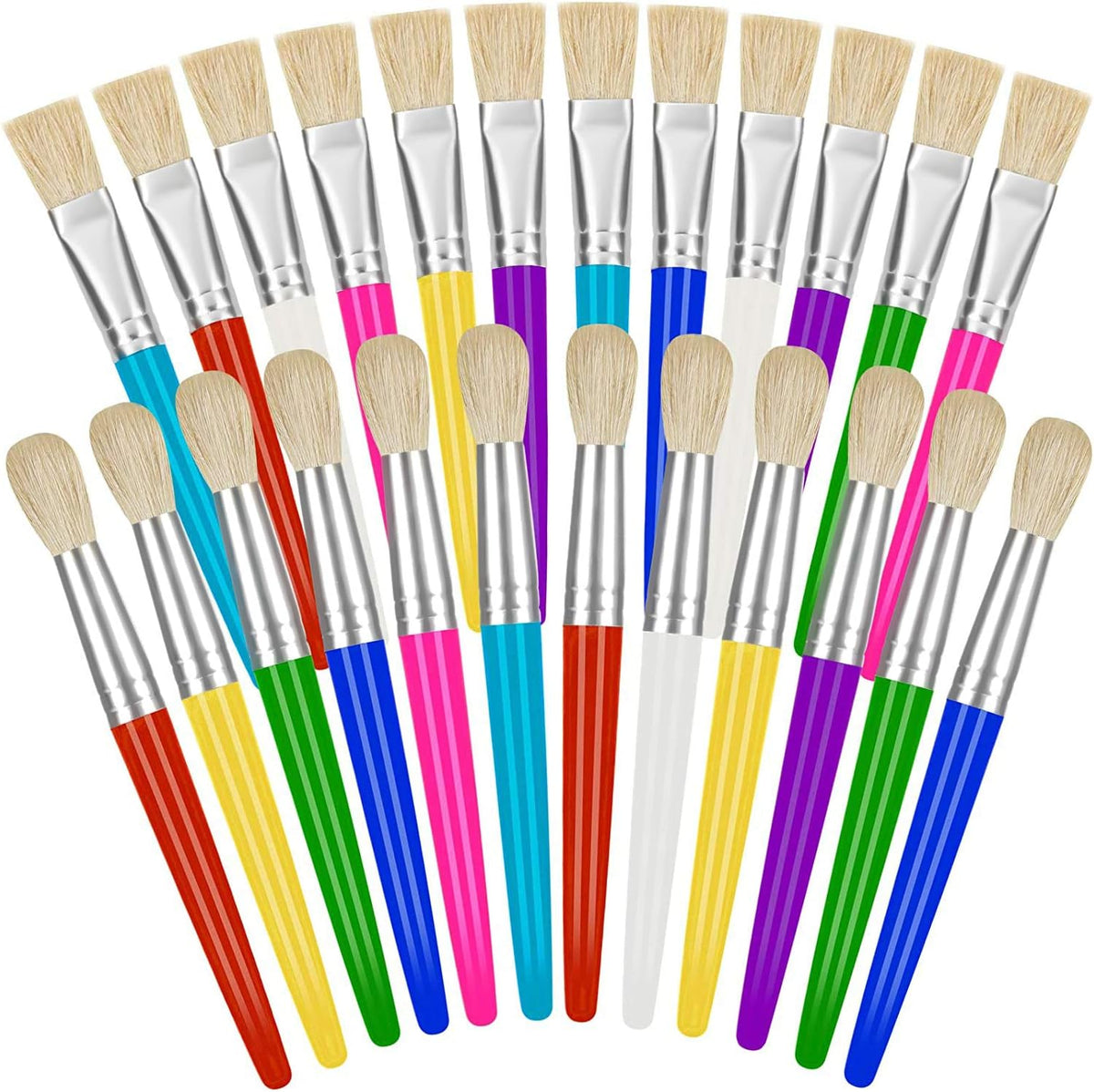 YGAOHF 24 Pcs Paint Brushes for Kids Bulk - 24 Pack