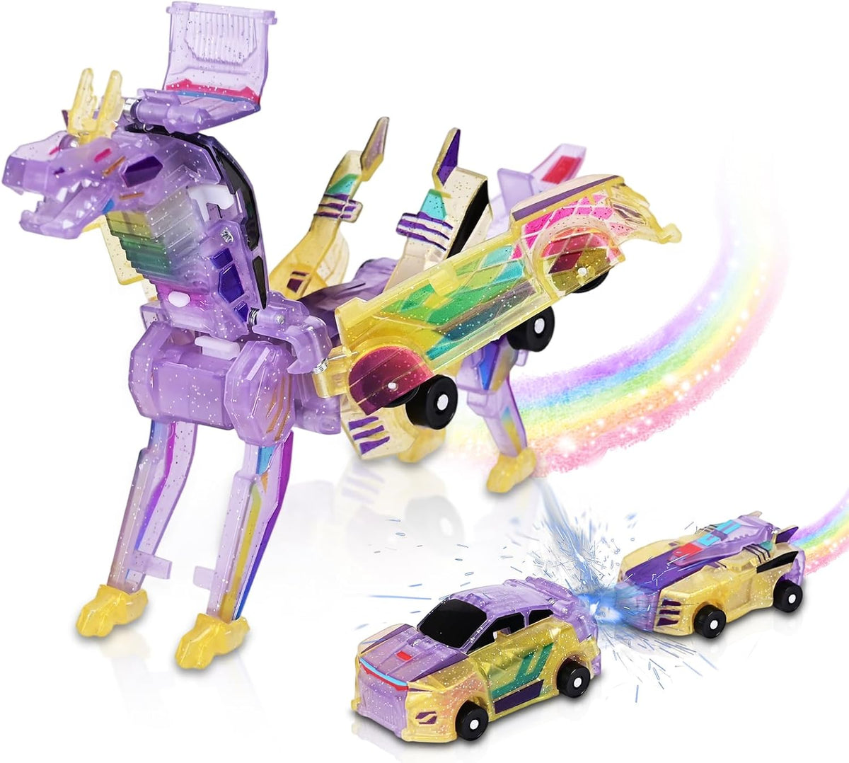 Magnetic Dinosaur Car Toy - Yellow