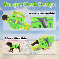 EMUST Dog Life Vest for Swimming - Extra Large / New Green - image 2