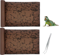 2 PCS Reptile Carpet Sand Mat Pet Terrarium Liner Lizard Bedding Mat - M:15.7"x23.6"(2Pcs)
