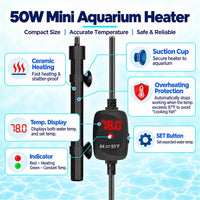 Thumb-Sized 15W Super Mini Aquarium Heater with Digital Display - For Aquariums ≤ 10 Gal - image 4