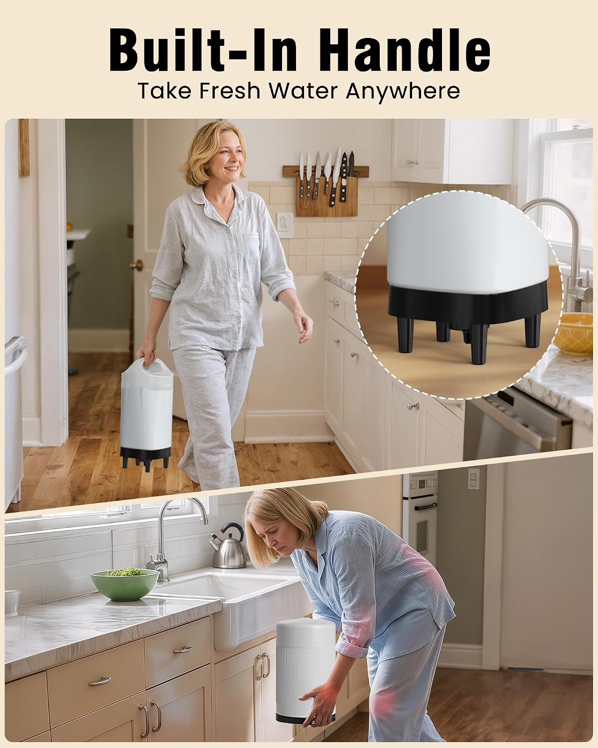 PETNF 2.4 Gallon Automatic Dog Water Bowl Dispenser with Handle – Essentials for Dogs - B:Water Dispener With Filter - image 4