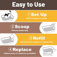 4 Pack Disposable Cat Litter Boxes - 4 Piece Set - image 3