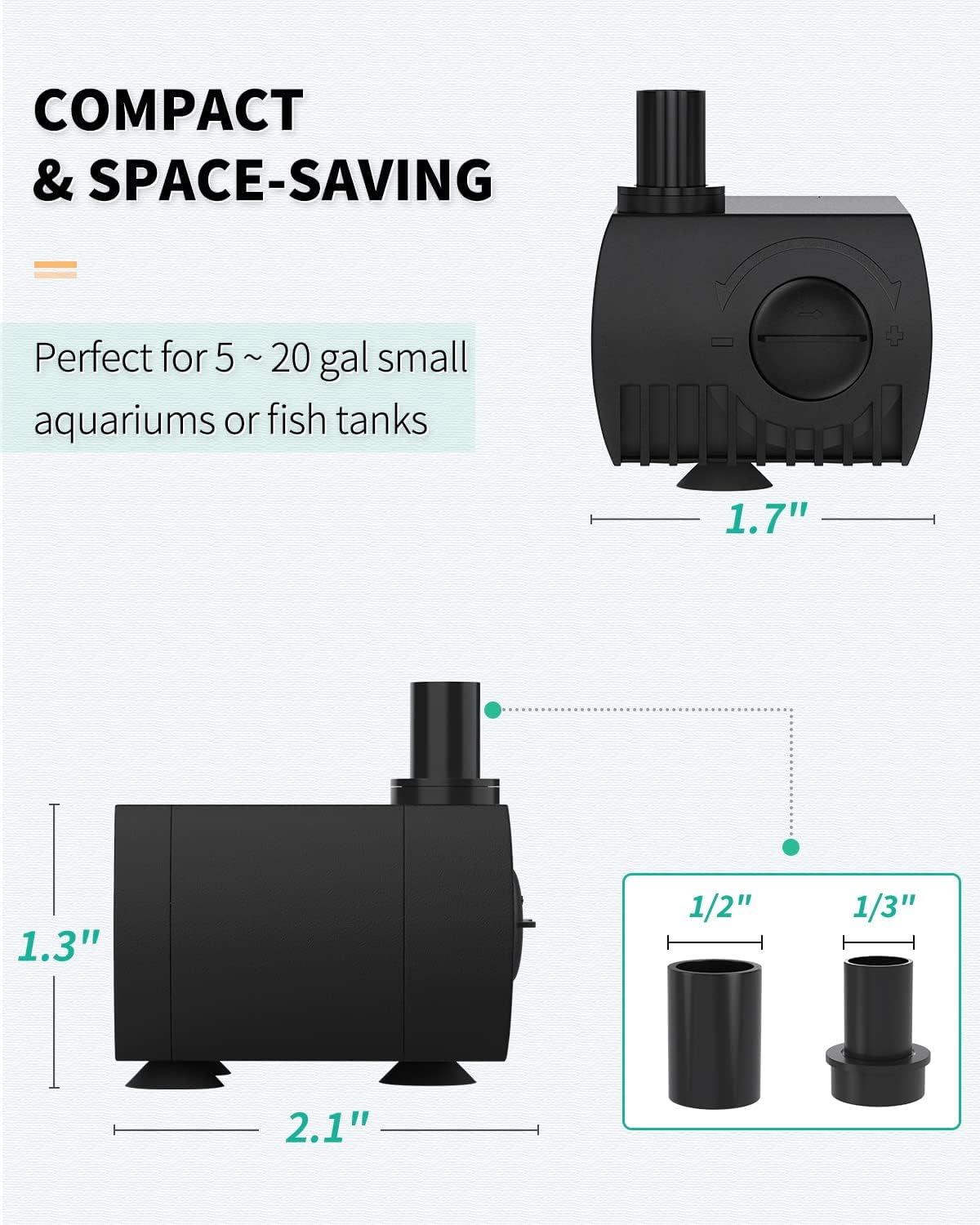 Uniclife 80 GPH Submersible Water Pump 4W 2.4ft High Lift Quiet Pump - 80GPH - image 2