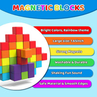 Magnetic Building Blocks Large - Multicolor - 36 Pieces - image 2