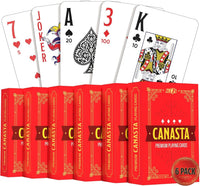 All7s Deluxe Modern American Canasta Card Game Set with Large Print - Hand and Foot Edition