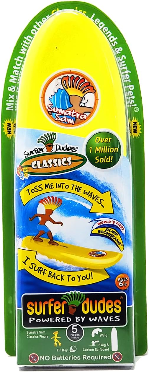Surfer Dudes Classics Wave Powered Mini-Surfer and Surfboard Toy - Sumatra Sam - image 2