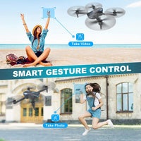 Drone with 1080P Camera for Beginners and Adults - Blue - image 2
