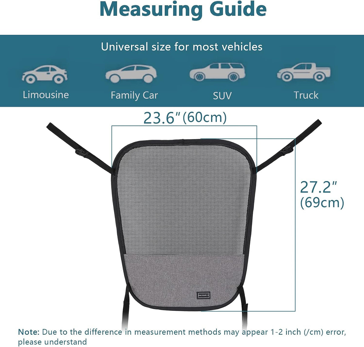 Petsfit Dog Car Barrier Vehicle Pet Barrier Backseat Mesh Dog Car - Medium - image 2