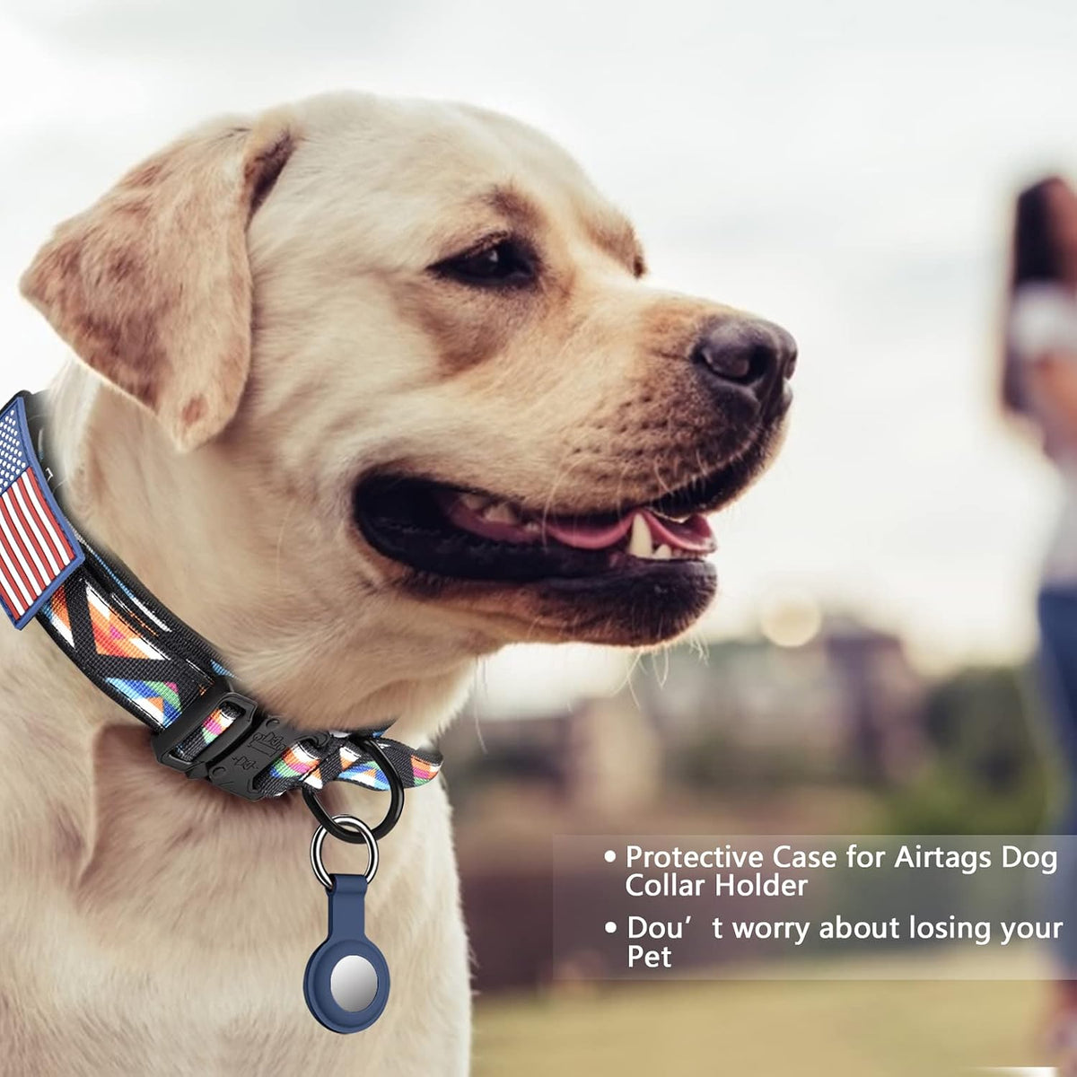 DAGANXI Tactical Dog Collar - Colorful Triangle-SET / XL - image 2