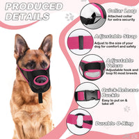 Dog Muzzle, Soft Air Mesh Muzzles for Medium Sized Dogs - Pink / XL - image 2