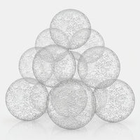 Civaner 10 Pcs Inflatable Glitter Beach Balls 16 Inch - White / Foam
