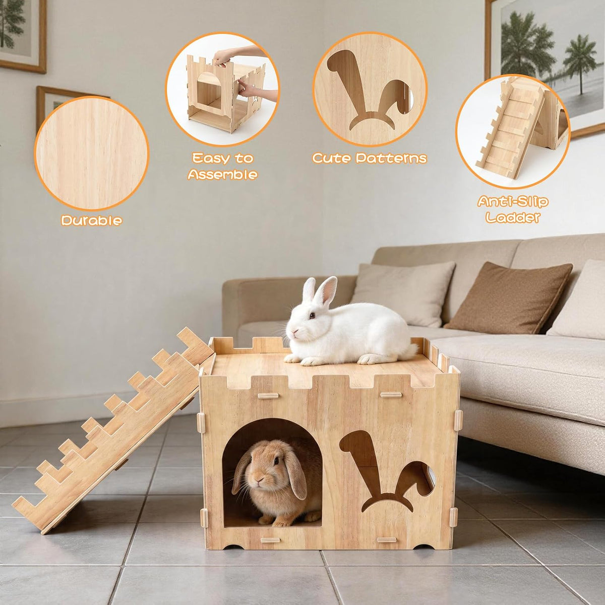 Large Wooden Bunny Hideout - Modern - image 3