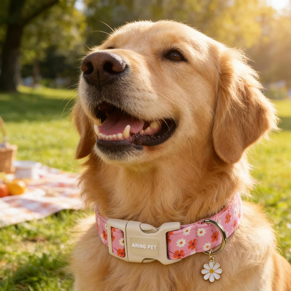ARING PET Fall Dog Collars - Medium / Floral Pink - image 4