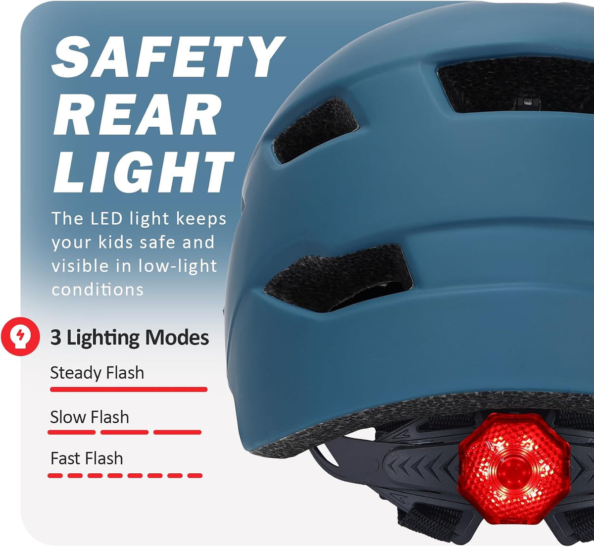 Kids Bike Helmet, Toddler Youth Helmet for Boys Girls, Ages 3-5 - Matte Blue / 50cm-57cm/19.7''-22.4'' - image 4