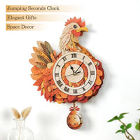 Halloween 3D Puzzles for Adults Halloween Puzzle Clock Adult Craft – Fun for Kids & Family - Rooster Clock - image 4