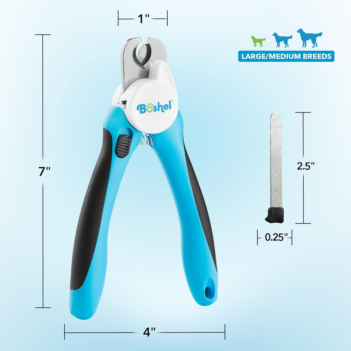 Large Dog Nail Clippers with Safety Guard to Avoid Over-Cutting Nails - LED - Large/Medium - image 3