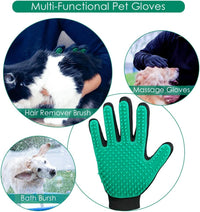 Pet Hair Removal Glove with 255 Silicone Tips for Dogs & Cats - Green - image 4