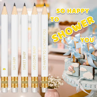 Baby Shower Pencils for Party Games, Neutral - White - Neutral - image 4
