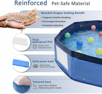 Eooqi Foldable Bearded Dragon Bathtub - Blue - image 2