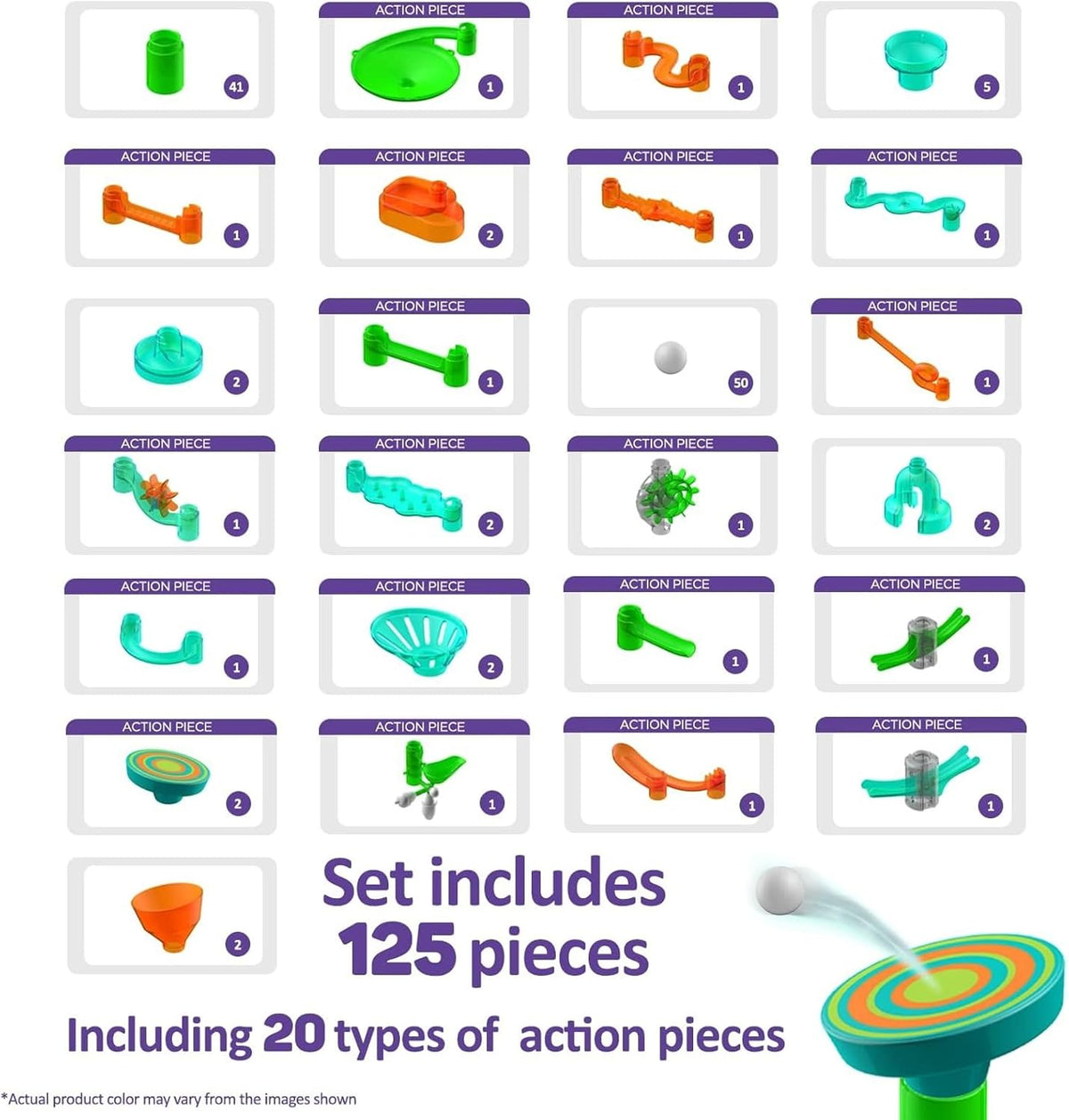 Marble Genius marble run stunts super set with trampolines and marbles - view 2