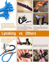 Dog Leash Slip Lead Braided Rope Pet Training Loop Leashes 5ft 6ft 8ft – Essentials for Dogs - Blue / Slip Lead-3/8in x 6ft Small - image 3