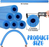 Hanaive white foam pool noodles, 6 pack, 52 inches long with hollow centers - view 11