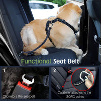 Dog Seat Belt Vest Harness for Car - Magenta / M (Chest: 19.7-26.4", Neck: 12.6-20.5") - image 4